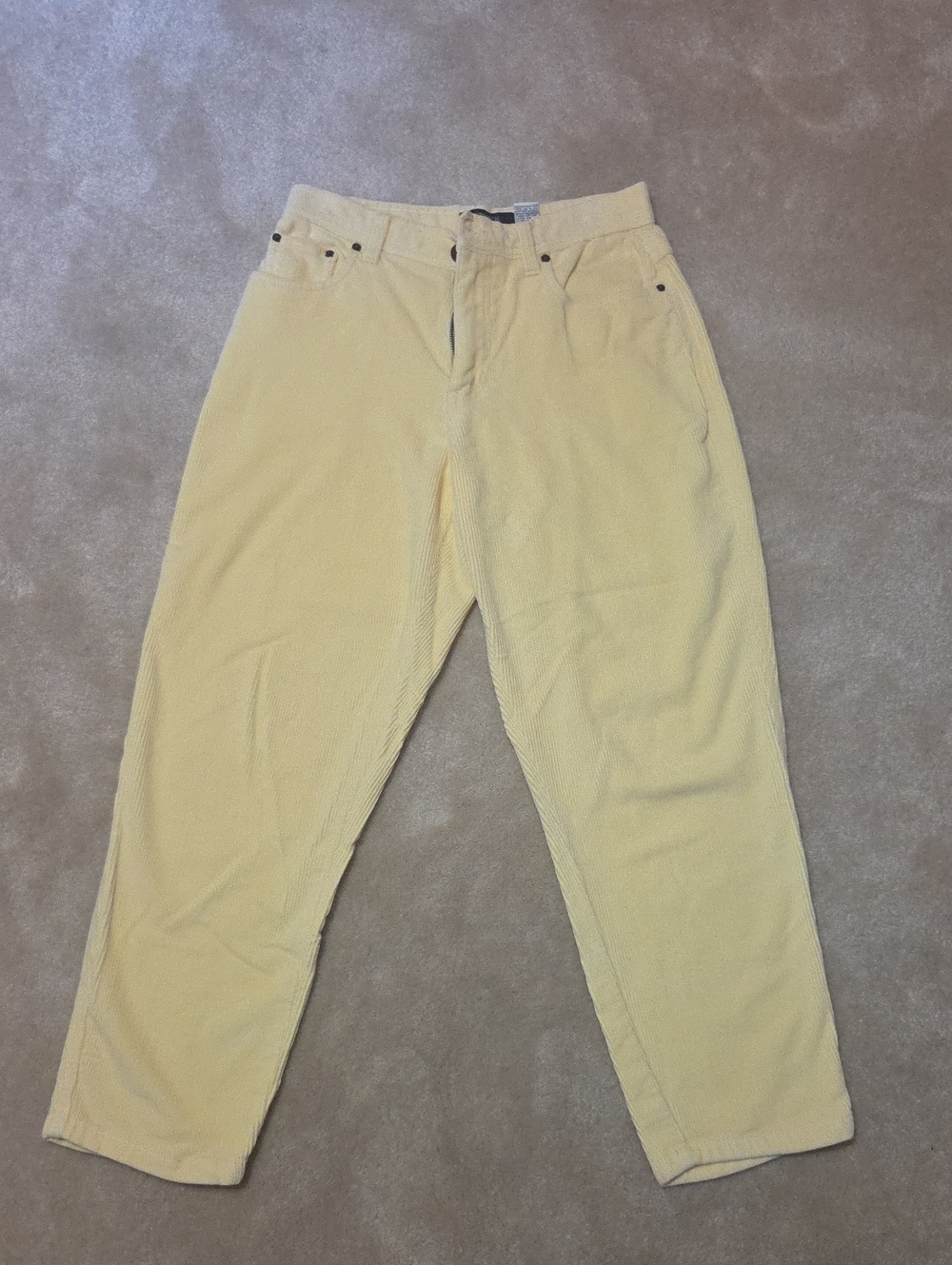 Bill Blass Pale Yellow Women's Corduroy Jeans